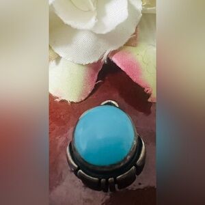 Vintage Native American Pendant Set in Sterling Silver